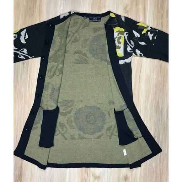 Pringle 1815 Scotland Long Cardigan Sweater Dress Snap Front Vintage sz S / US 4 - Picture 7 of 16